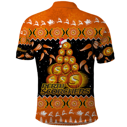perth-scorchers-cricket-christmas-polo-shirt-merry-xmas-2023-indigenous-art
