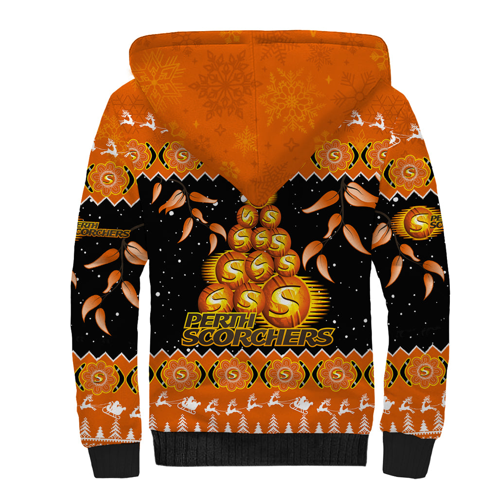 perth-scorchers-cricket-christmas-sherpa-hoodie-merry-xmas-2023-indigenous-art
