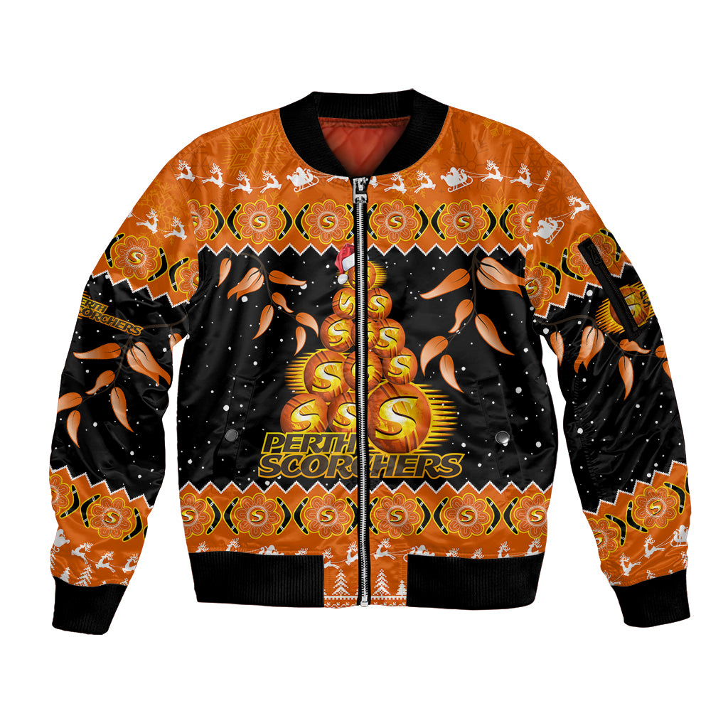 perth-scorchers-cricket-christmas-sleeve-zip-bomber-jacket-merry-xmas-2023-indigenous-art
