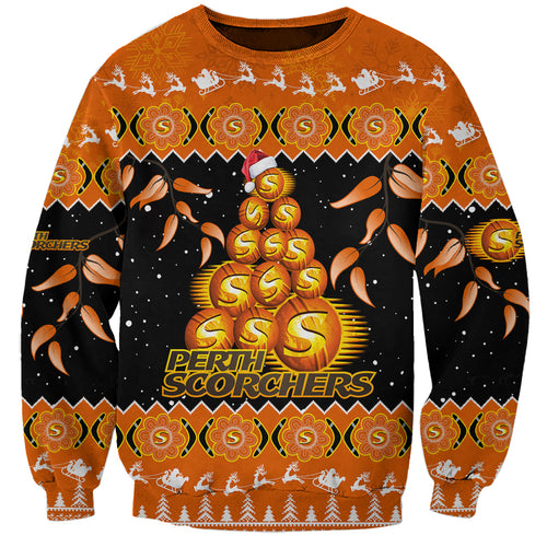 perth-scorchers-cricket-christmas-sweatshirt-merry-xmas-2023-indigenous-art