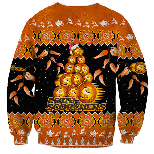 perth-scorchers-cricket-christmas-sweatshirt-merry-xmas-2023-indigenous-art