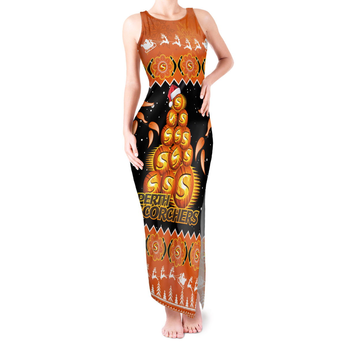 perth-scorchers-cricket-christmas-tank-maxi-dress-merry-xmas-2023-indigenous-art