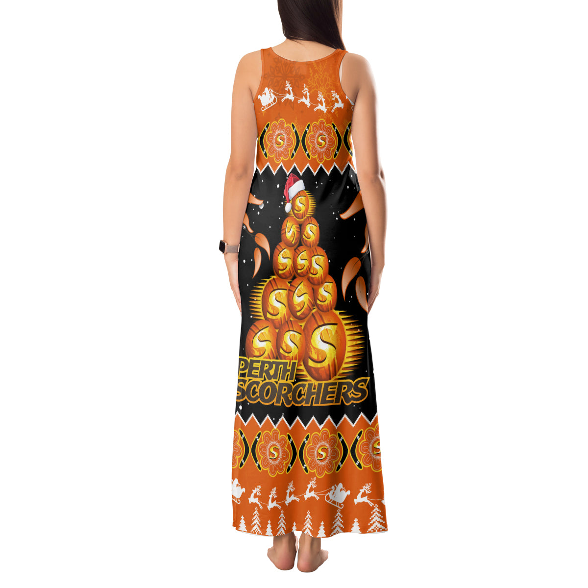 perth-scorchers-cricket-christmas-tank-maxi-dress-merry-xmas-2023-indigenous-art