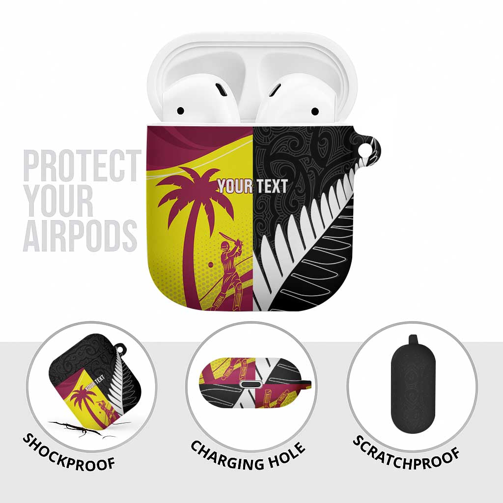 New Zealand and West Indies Cricket Custom AirPods Case Black Cap Windies Together - Aussie Hoodie