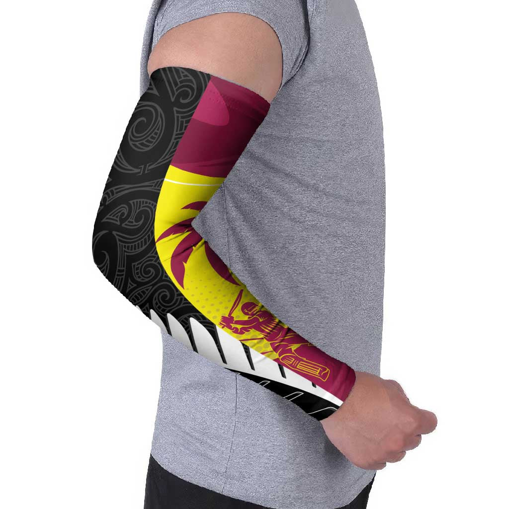 New Zealand and West Indies Cricket Custom Arm Sleeves Black Cap Windies Together - Aussie Hoodie