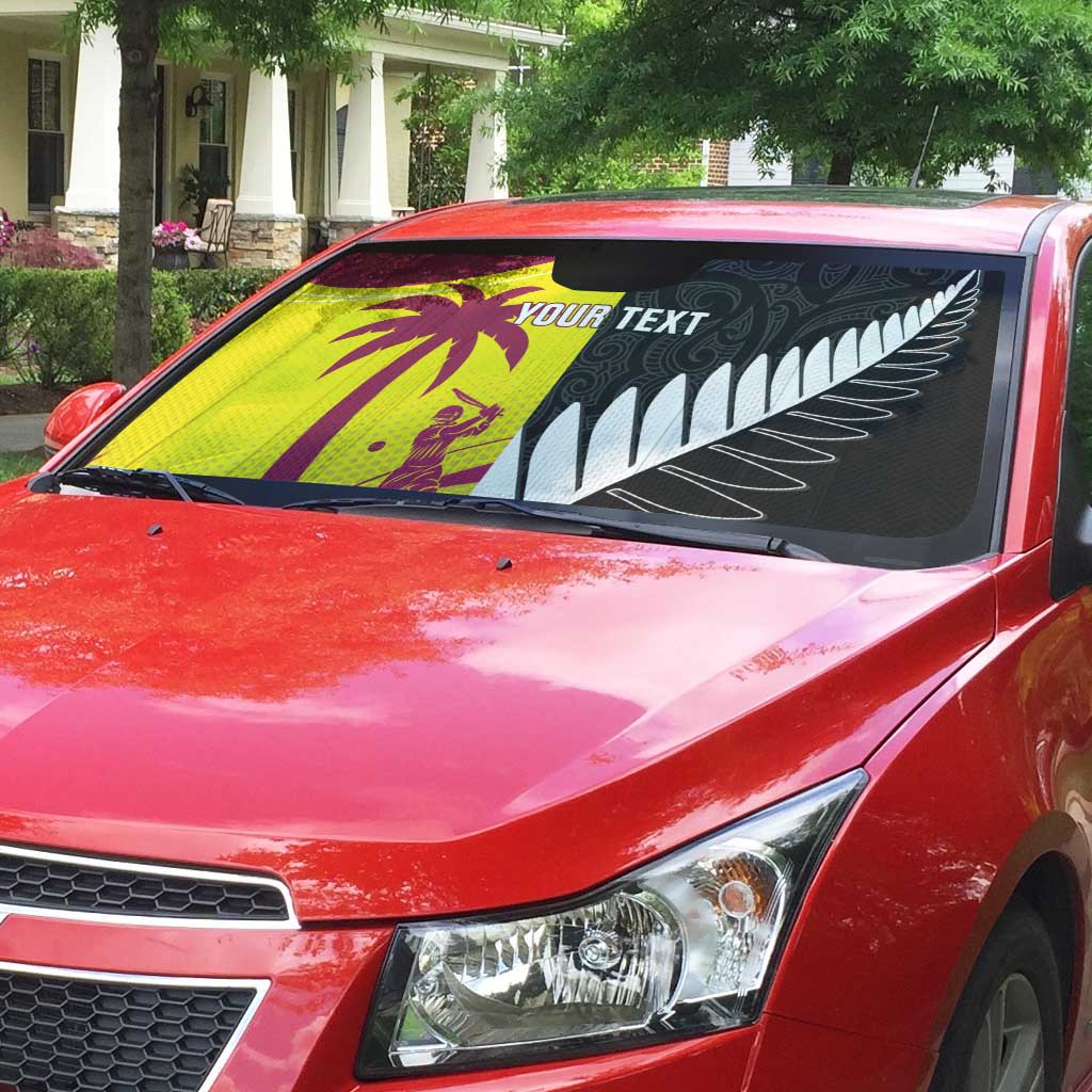 New Zealand and West Indies Cricket Custom Auto Sun Shade Black Cap Windies Together - Aussie Hoodie