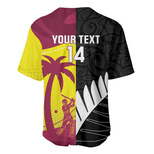 New Zealand and West Indies Cricket Custom Baseball Jersey Black Cap Windies Together - Aussie Hoodie