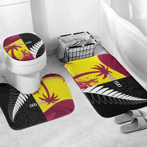 New Zealand and West Indies Cricket Custom Bathroom Set Black Cap Windies Together - Aussie Hoodie