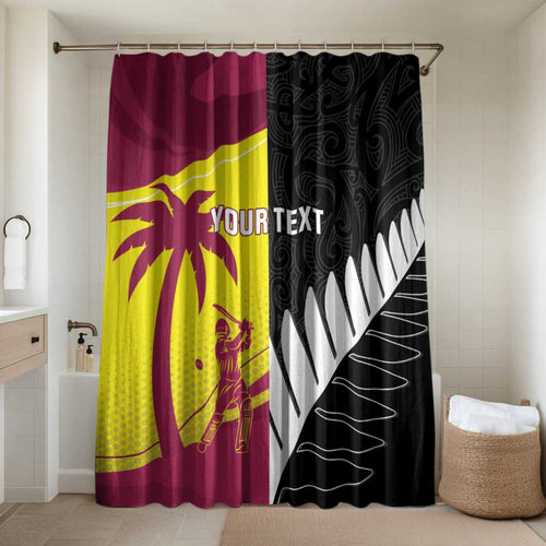 New Zealand and West Indies Cricket Custom Bathroom Set Black Cap Windies Together - Aussie Hoodie
