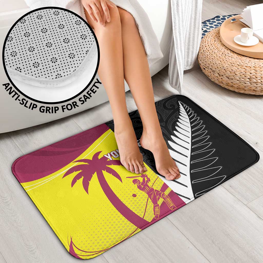 New Zealand and West Indies Cricket Custom Bathroom Set Black Cap Windies Together - Aussie Hoodie