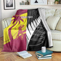 New Zealand and West Indies Cricket Custom Blanket Black Cap Windies Together - Aussie Hoodie