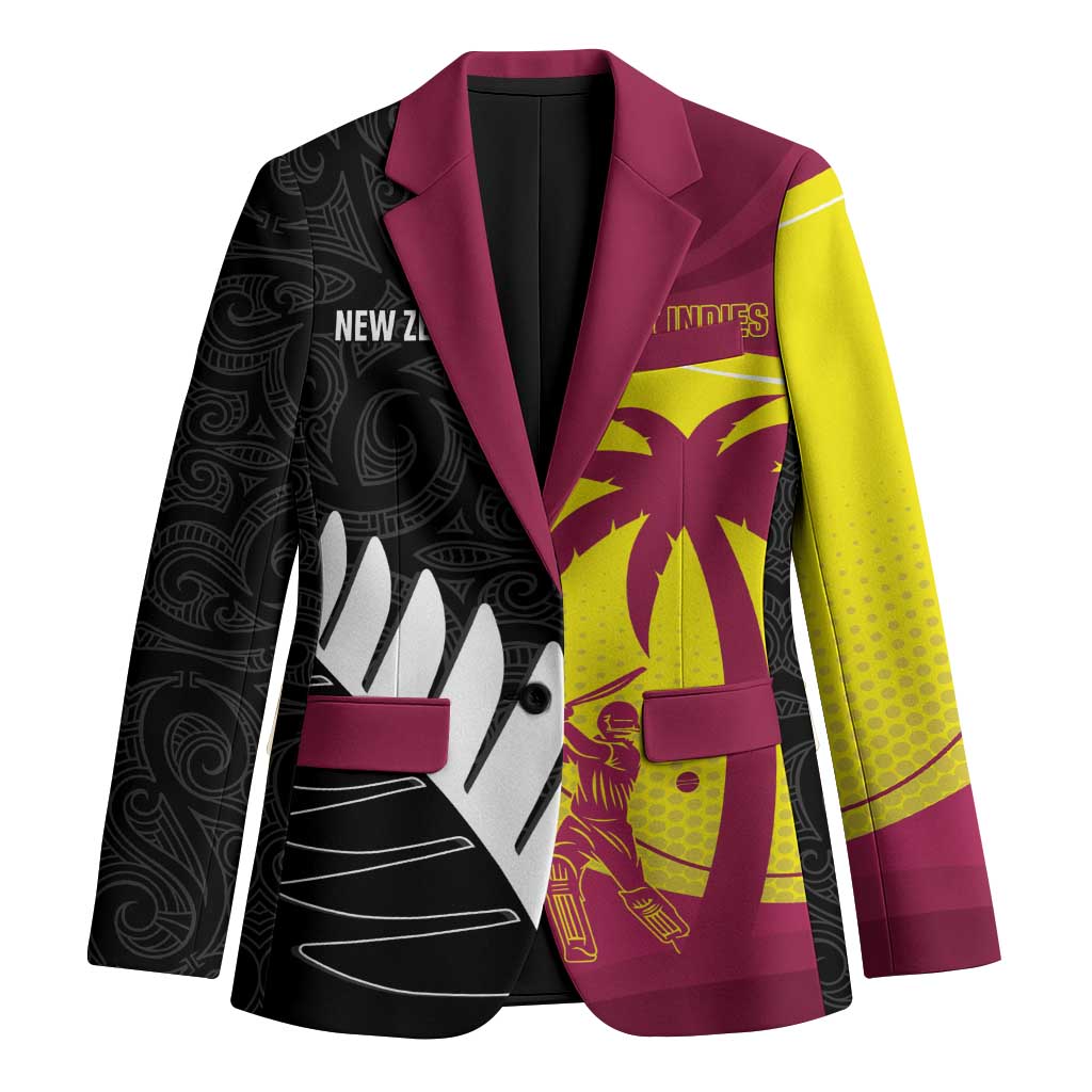 New Zealand and West Indies Cricket Custom Blazer Black Cap Windies Together - Aussie Hoodie