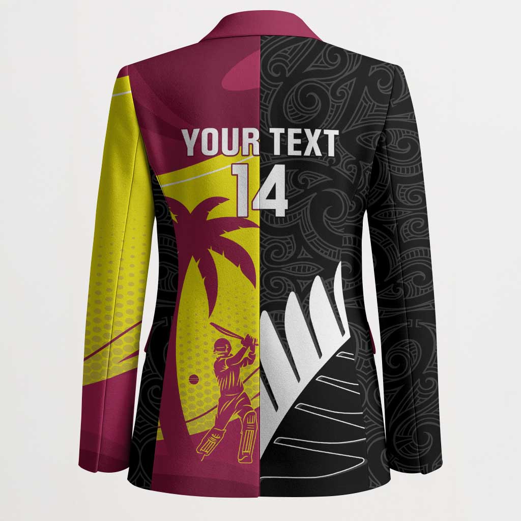 New Zealand and West Indies Cricket Custom Blazer Black Cap Windies Together - Aussie Hoodie