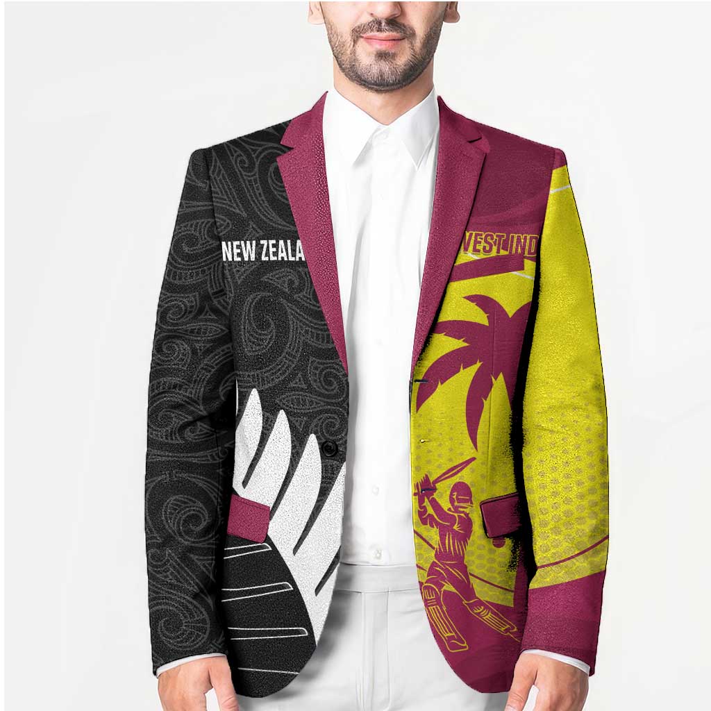 New Zealand and West Indies Cricket Custom Blazer Black Cap Windies Together - Aussie Hoodie