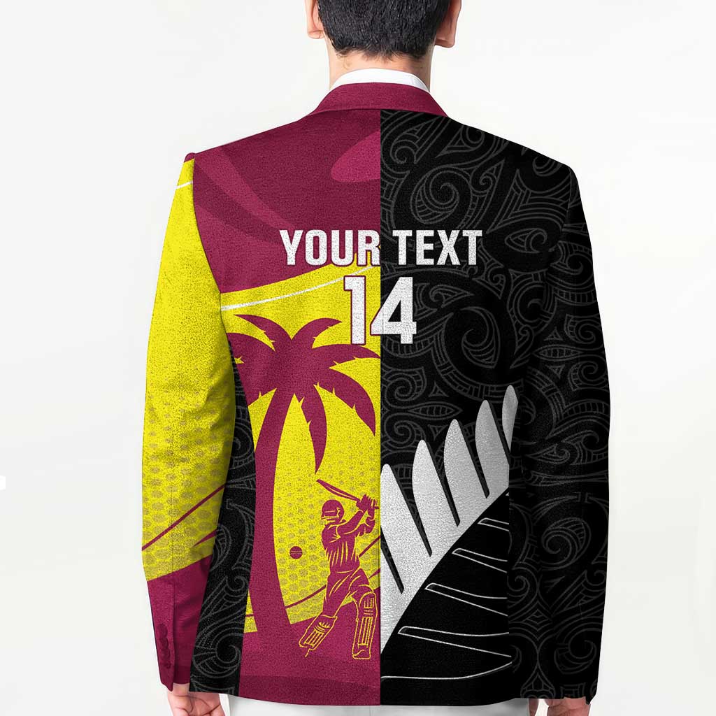 New Zealand and West Indies Cricket Custom Blazer Black Cap Windies Together - Aussie Hoodie
