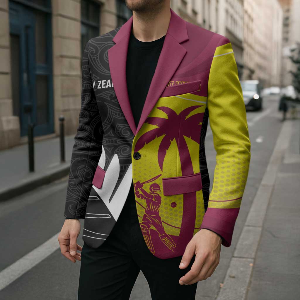 New Zealand and West Indies Cricket Custom Blazer Black Cap Windies Together - Aussie Hoodie