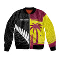 New Zealand and West Indies Cricket Custom Bomber Jacket Black Cap Windies Together - Aussie Hoodie