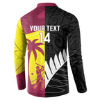 New Zealand and West Indies Cricket Custom Button Sweatshirt Black Cap Windies Together - Aussie Hoodie