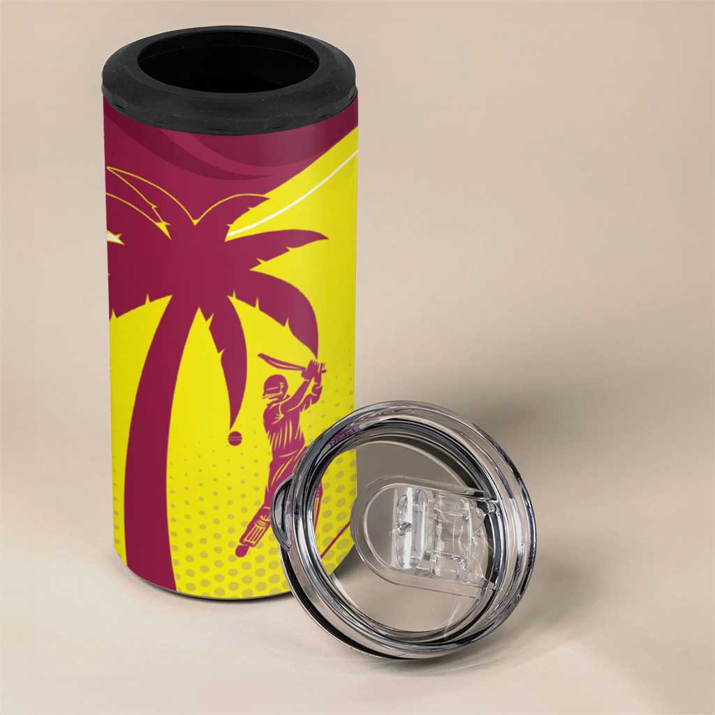 New Zealand and West Indies Cricket Custom 4 in 1 Can Cooler Tumbler Black Cap Windies Together - Aussie Hoodie