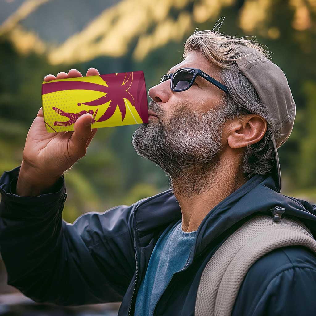 New Zealand and West Indies Cricket Custom 4 in 1 Can Cooler Tumbler Black Cap Windies Together - Aussie Hoodie