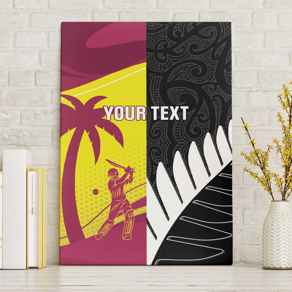 New Zealand and West Indies Cricket Custom Canvas Wall Art Black Cap Windies Together - Aussie Hoodie