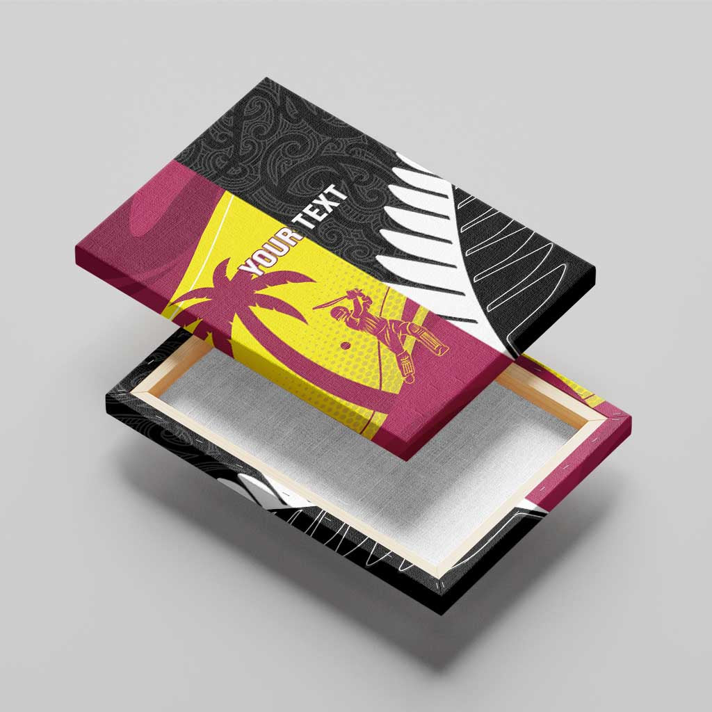 New Zealand and West Indies Cricket Custom Canvas Wall Art Black Cap Windies Together - Aussie Hoodie