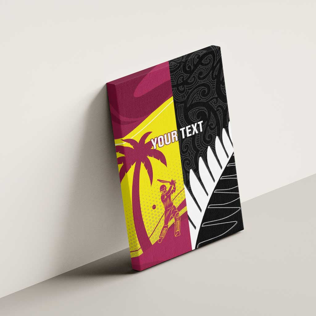 New Zealand and West Indies Cricket Custom Canvas Wall Art Black Cap Windies Together - Aussie Hoodie