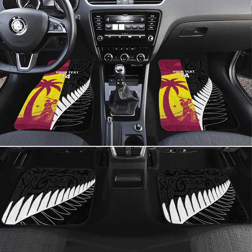 New Zealand and West Indies Cricket Custom Car Mats Black Cap Windies Together - Aussie Hoodie
