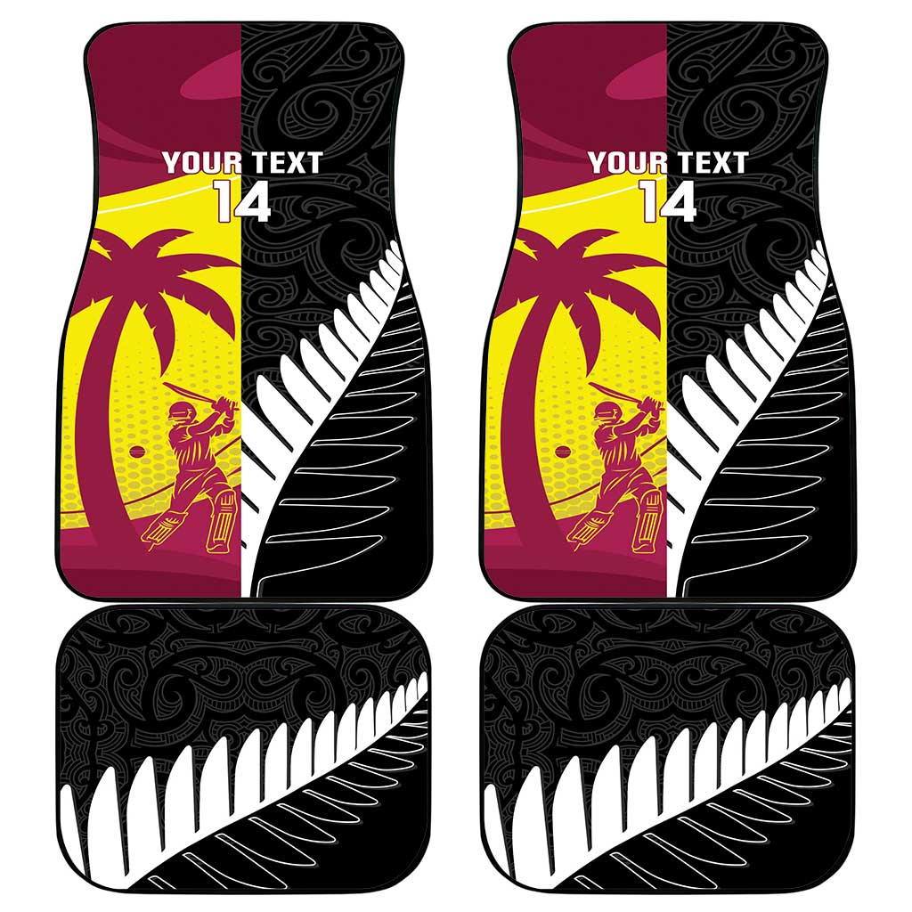 New Zealand and West Indies Cricket Custom Car Mats Black Cap Windies Together - Aussie Hoodie