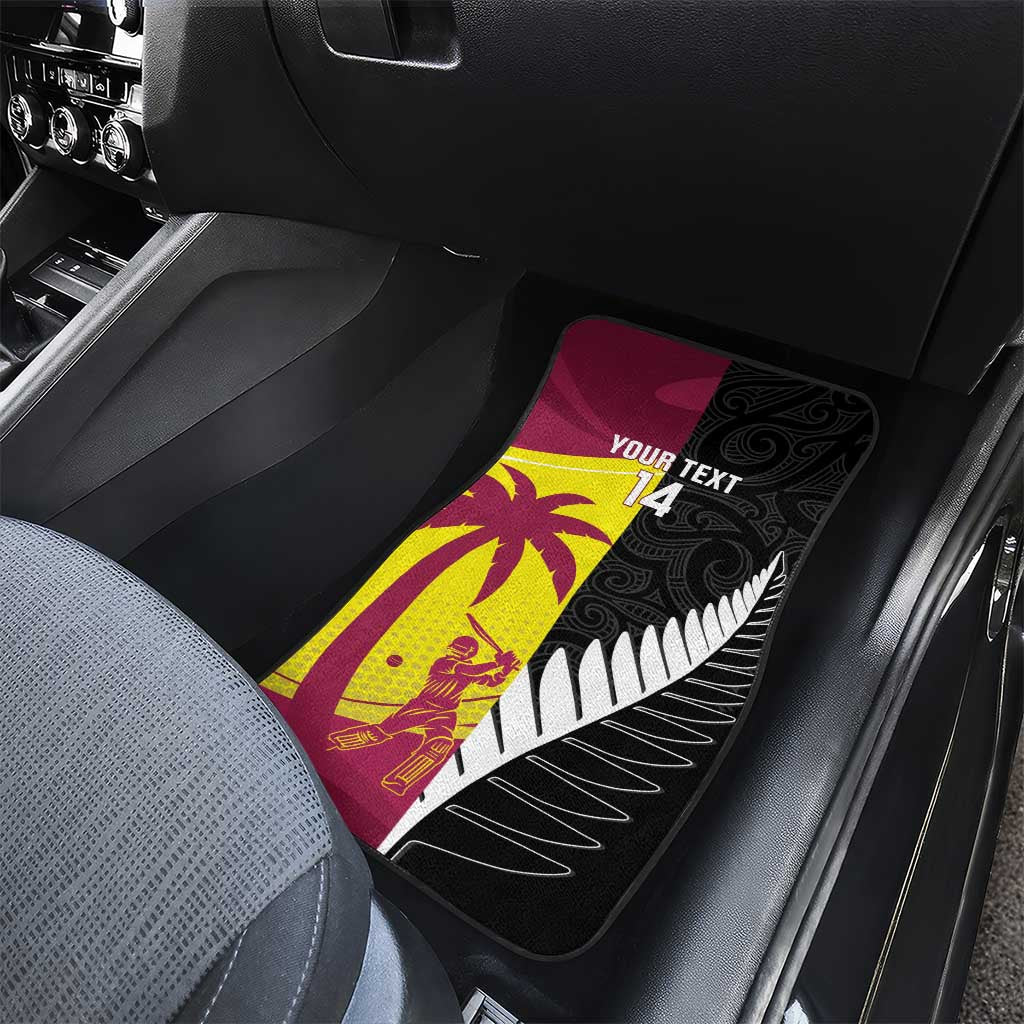 New Zealand and West Indies Cricket Custom Car Mats Black Cap Windies Together - Aussie Hoodie