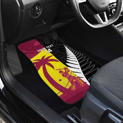New Zealand and West Indies Cricket Custom Car Mats Black Cap Windies Together - Aussie Hoodie