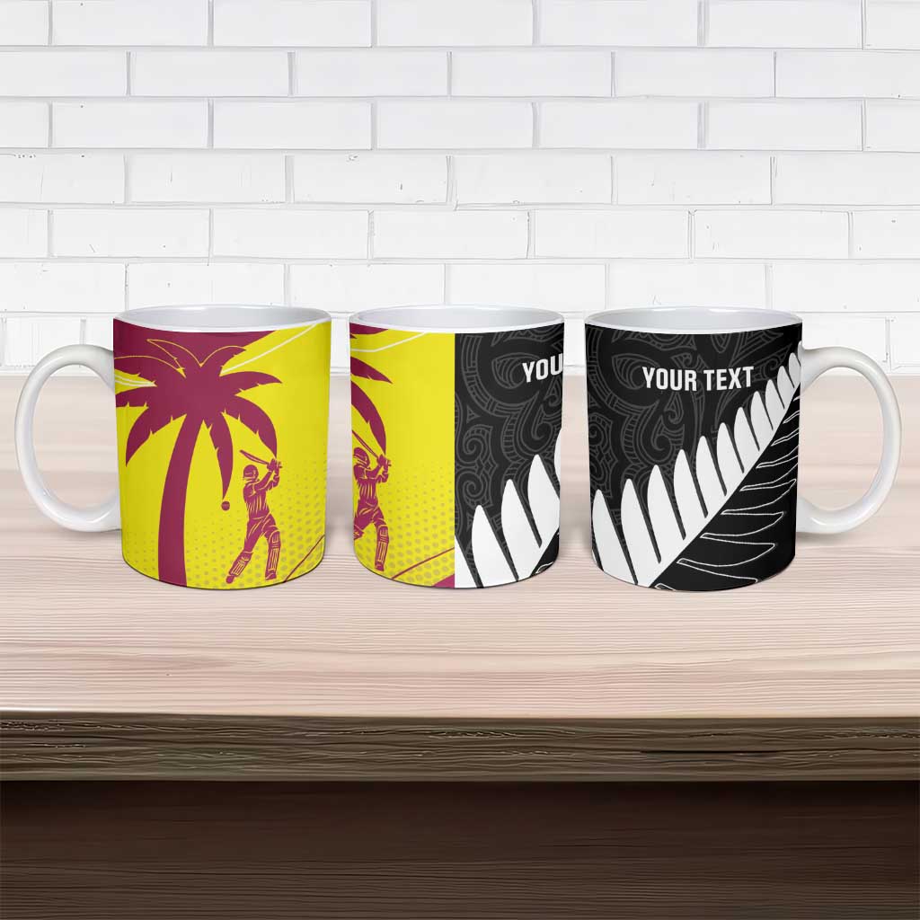 New Zealand and West Indies Cricket Custom Ceramic Mug Black Cap Windies Together - Aussie Hoodie