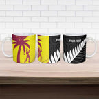 New Zealand and West Indies Cricket Custom Ceramic Mug Black Cap Windies Together - Aussie Hoodie