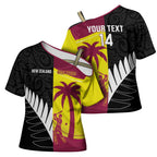 New Zealand and West Indies Cricket Custom Cross Shoulder Shirt Black Cap Windies Together - Aussie Hoodie