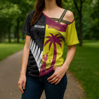New Zealand and West Indies Cricket Custom Cross Shoulder Shirt Black Cap Windies Together - Aussie Hoodie