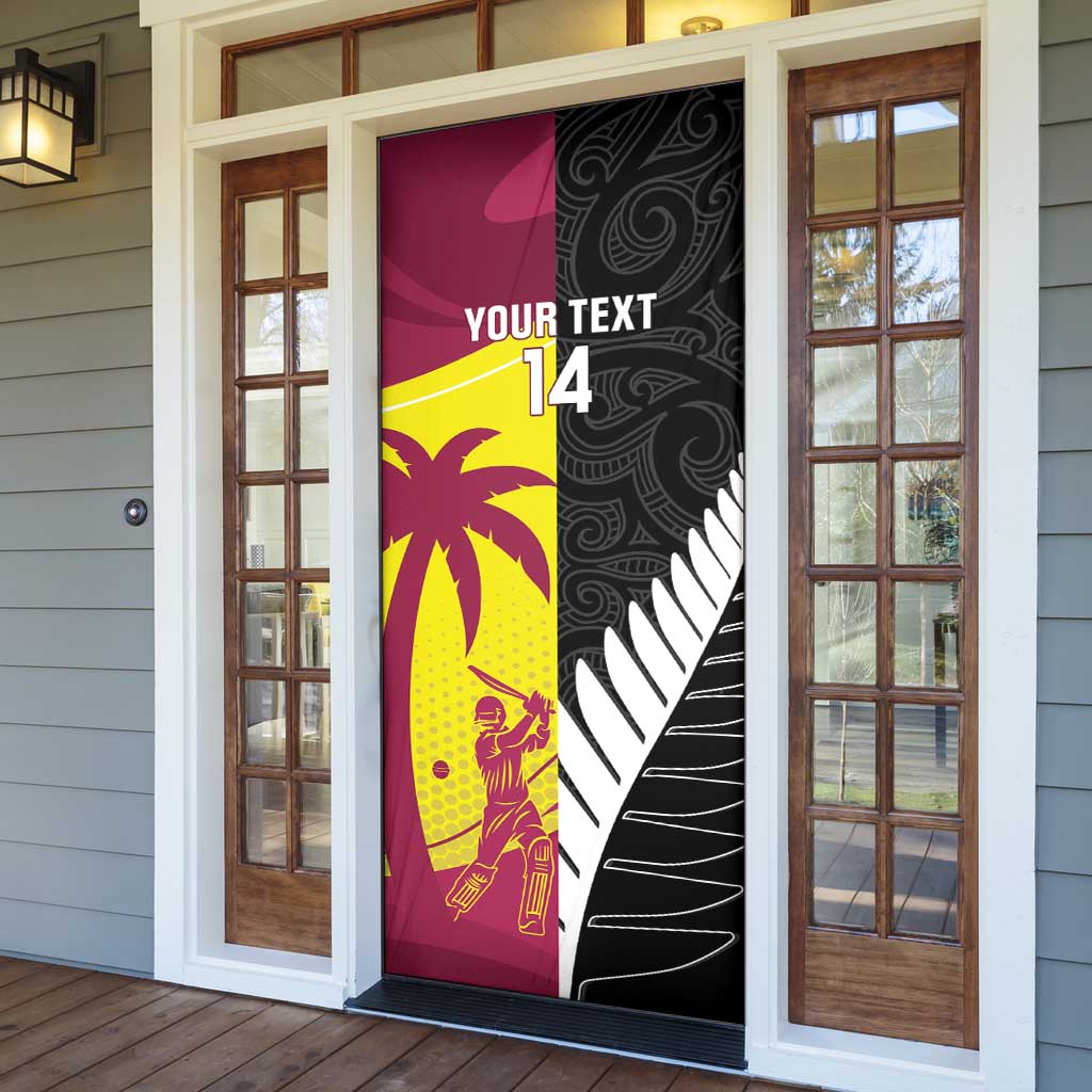 New Zealand and West Indies Cricket Custom Door Cover Black Cap Windies Together - Aussie Hoodie