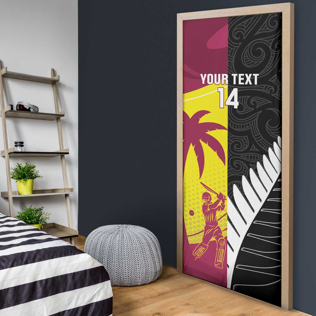 New Zealand and West Indies Cricket Custom Door Cover Black Cap Windies Together - Aussie Hoodie