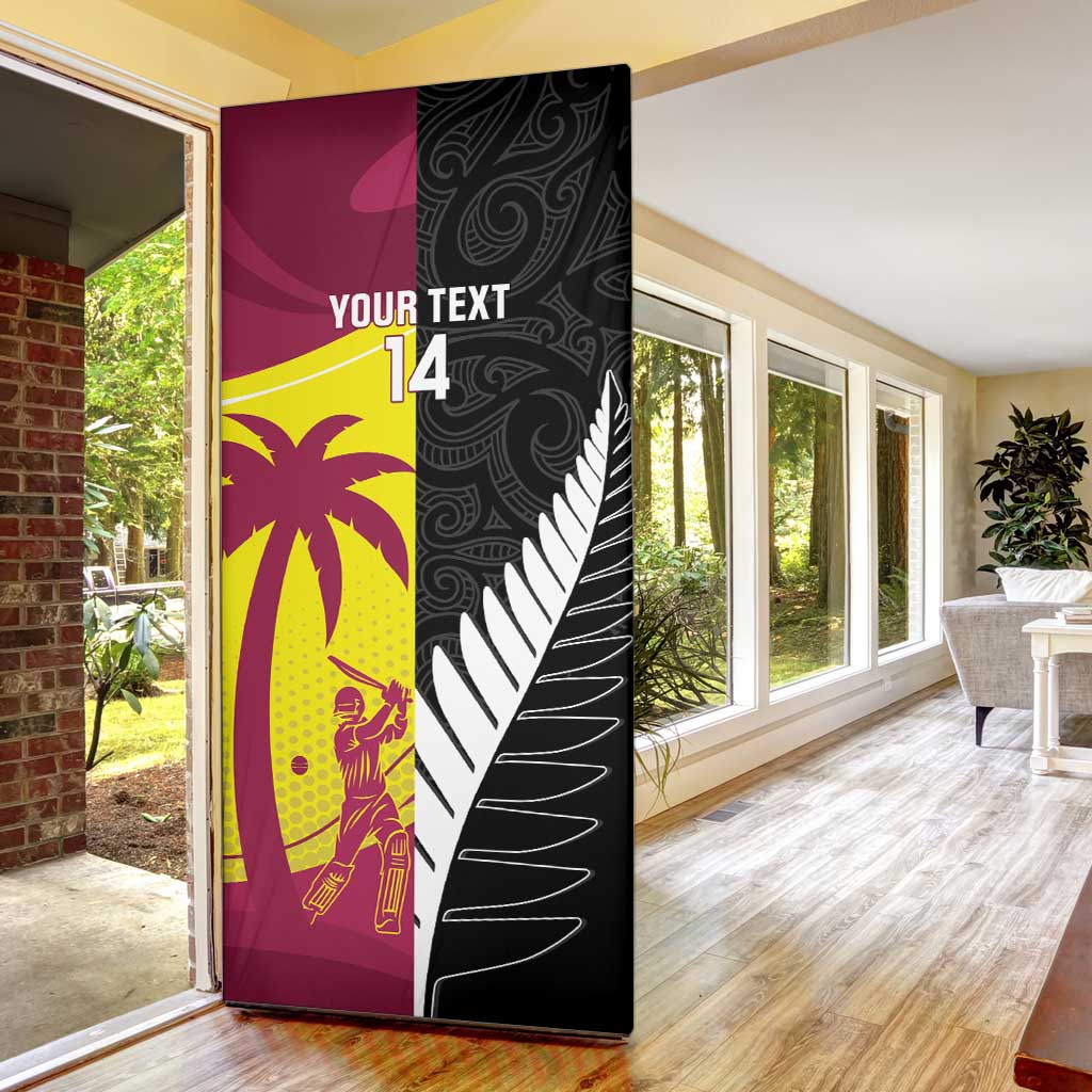 New Zealand and West Indies Cricket Custom Door Cover Black Cap Windies Together - Aussie Hoodie