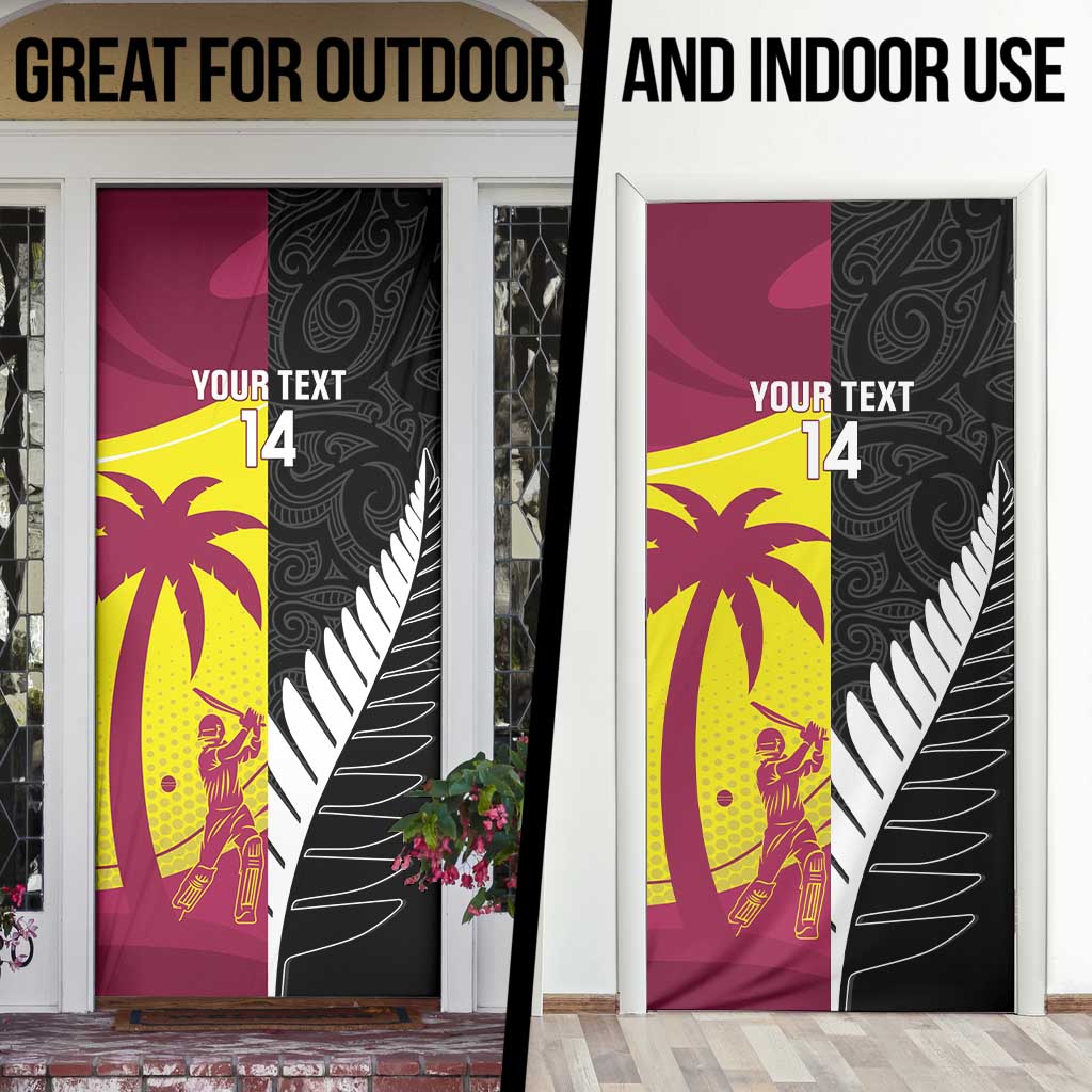 New Zealand and West Indies Cricket Custom Door Cover Black Cap Windies Together - Aussie Hoodie