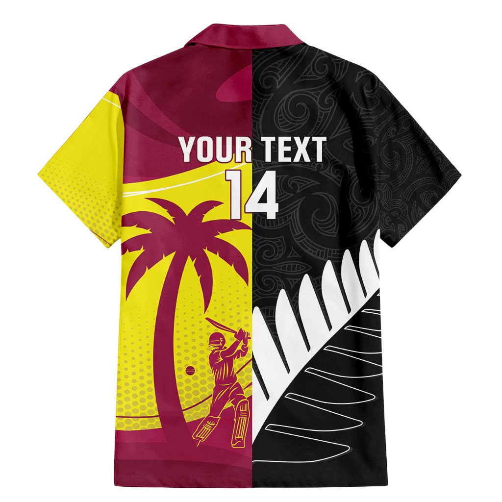 New Zealand and West Indies Cricket Custom Family Matching Mermaid Dress and Hawaiian Shirt Black Cap Windies Together - Aussie Hoodie