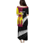 New Zealand and West Indies Cricket Custom Family Matching Puletasi and Hawaiian Shirt Black Cap Windies Together - Aussie Hoodie