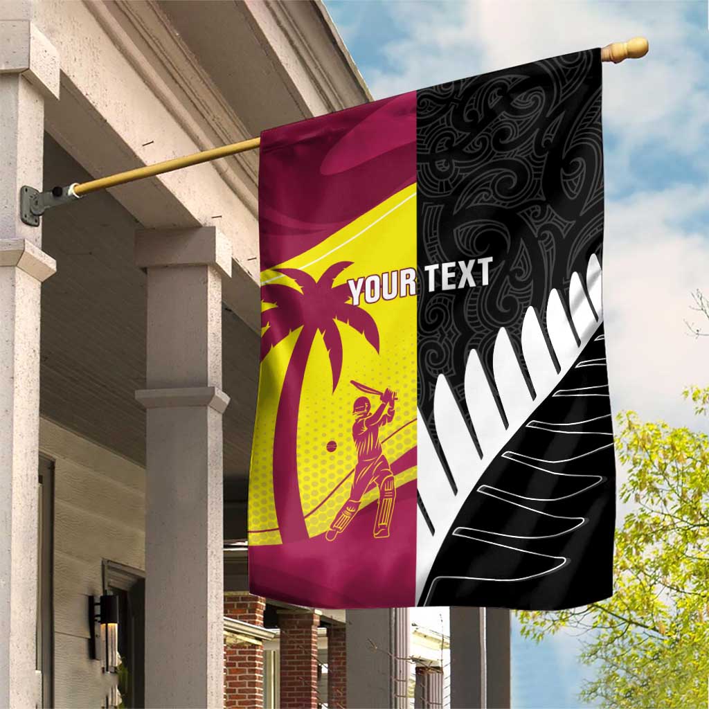 New Zealand and West Indies Cricket Custom Garden Flag Black Cap Windies Together - Aussie Hoodie