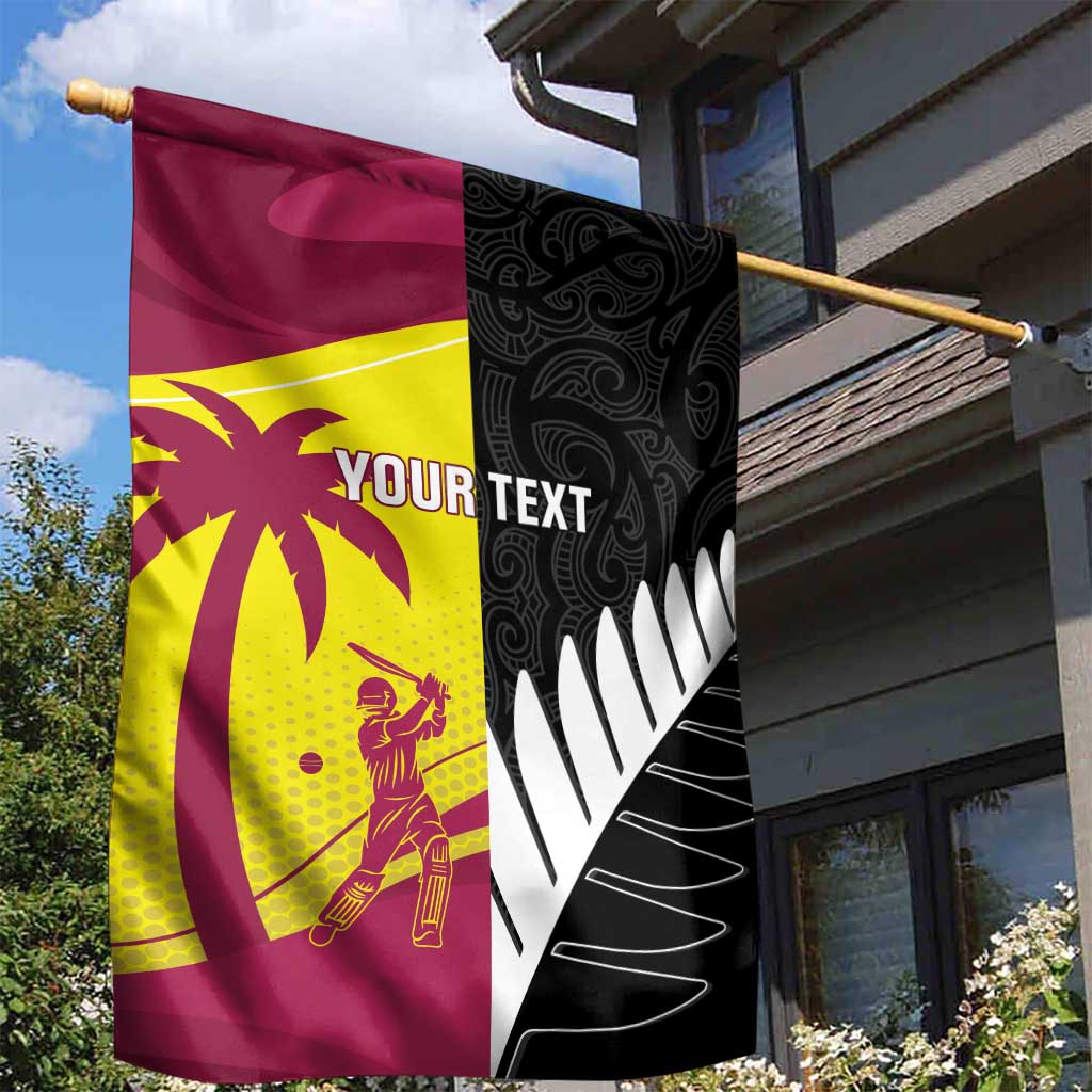 New Zealand and West Indies Cricket Custom Garden Flag Black Cap Windies Together - Aussie Hoodie