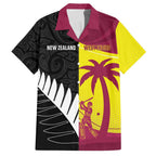 New Zealand and West Indies Cricket Custom Hawaiian Shirt Black Cap Windies Together - Aussie Hoodie