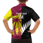 New Zealand and West Indies Cricket Custom Kid Hawaiian Shirt Black Cap Windies Together - Aussie Hoodie