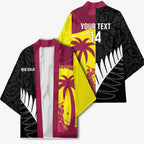 New Zealand and West Indies Cricket Custom Kimono Black Cap Windies Together - Aussie Hoodie