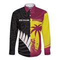 New Zealand and West Indies Cricket Custom Long Sleeve Button Shirt Black Cap Windies Together - Aussie Hoodie