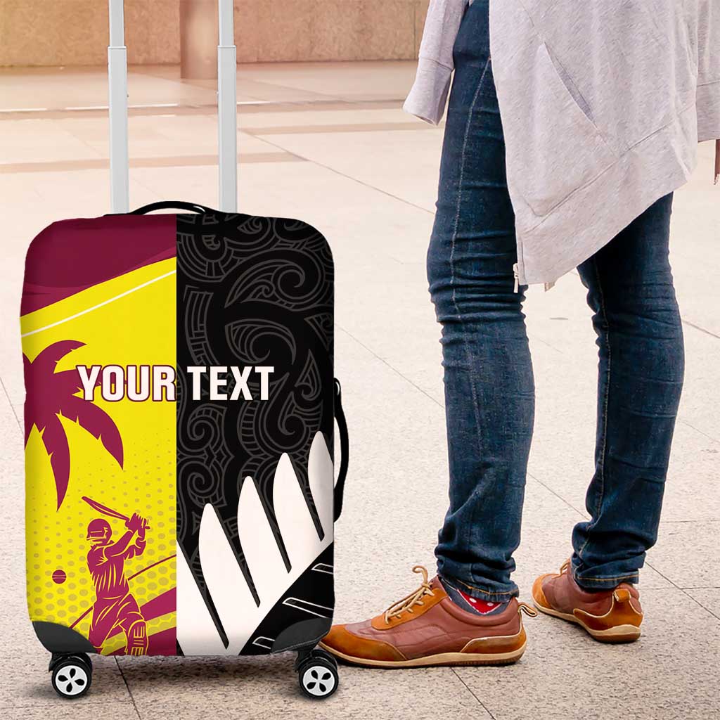 New Zealand and West Indies Cricket Custom Luggage Cover Black Cap Windies Together - Aussie Hoodie