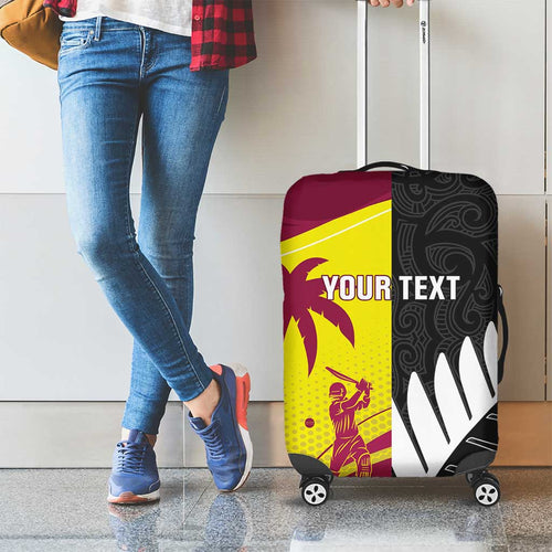 New Zealand and West Indies Cricket Custom Luggage Cover Black Cap Windies Together - Aussie Hoodie