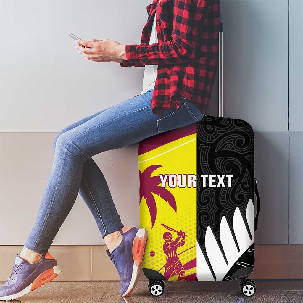 New Zealand and West Indies Cricket Custom Luggage Cover Black Cap Windies Together - Aussie Hoodie